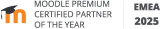 Badge Moodle Certified Premium Partner Award 2025 EMEA